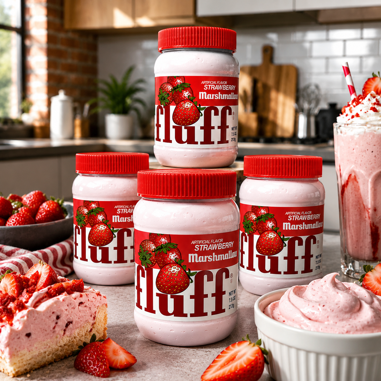 Marshmallow Fluff Strawberry Flavor Marshmallow Spread 7.5 oz