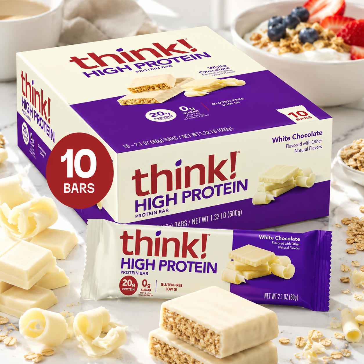 thinkThin High Protein Bars White Chocolate Flavor 2.1 oz