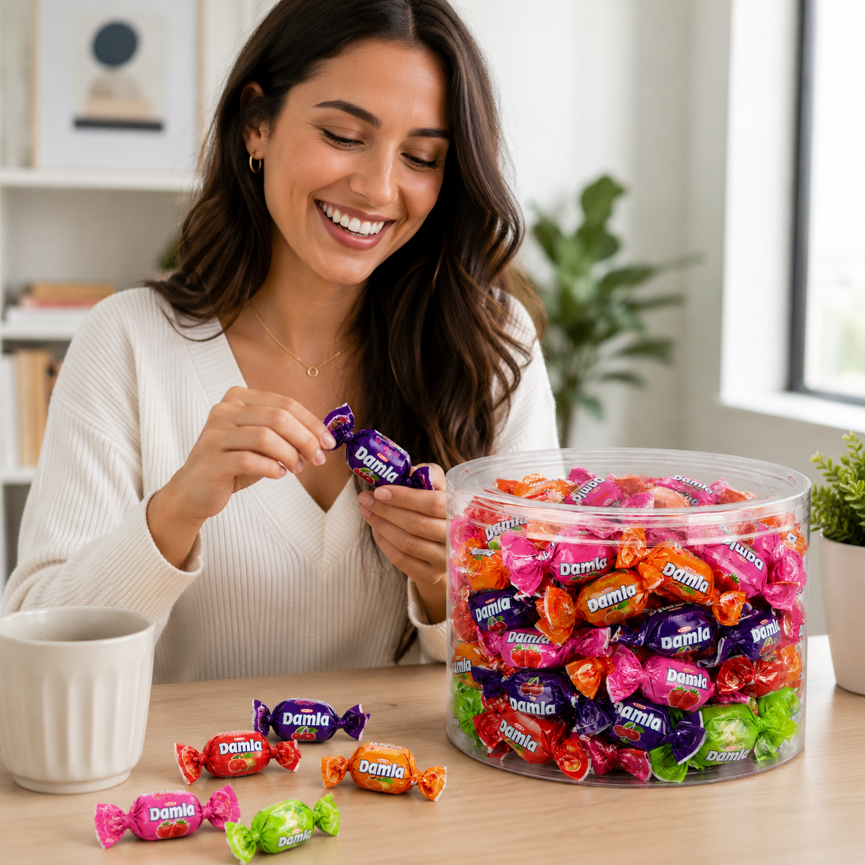 Tayas Damla Colombina Fancy Filled Soft Candy Assortment Tub