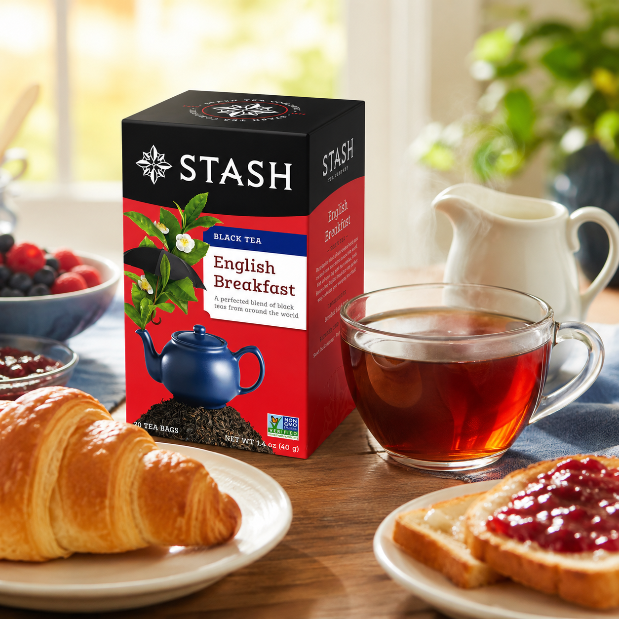 Stash Tea English Breakfast Tea, 20 Count (Pack of 6)