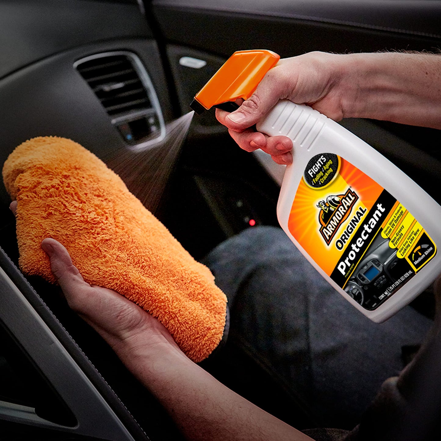 Armor All Interior Car Cleaner Spray Bottle, Protectant Cleaning for Cars, Truck, Motorcycle, 28 Fl Oz, (Pack of 6)