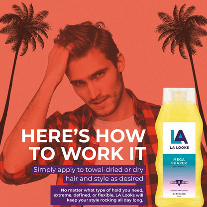 LA Looks Mega Shaper #9 Hold Level Hair Styling Gel 20 Ounce