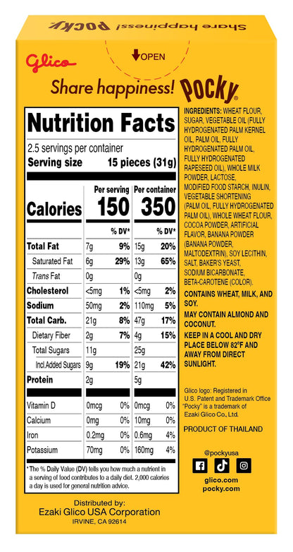 Pocky Biscuit Stick Chocolate Banana 2.47 Ounce
