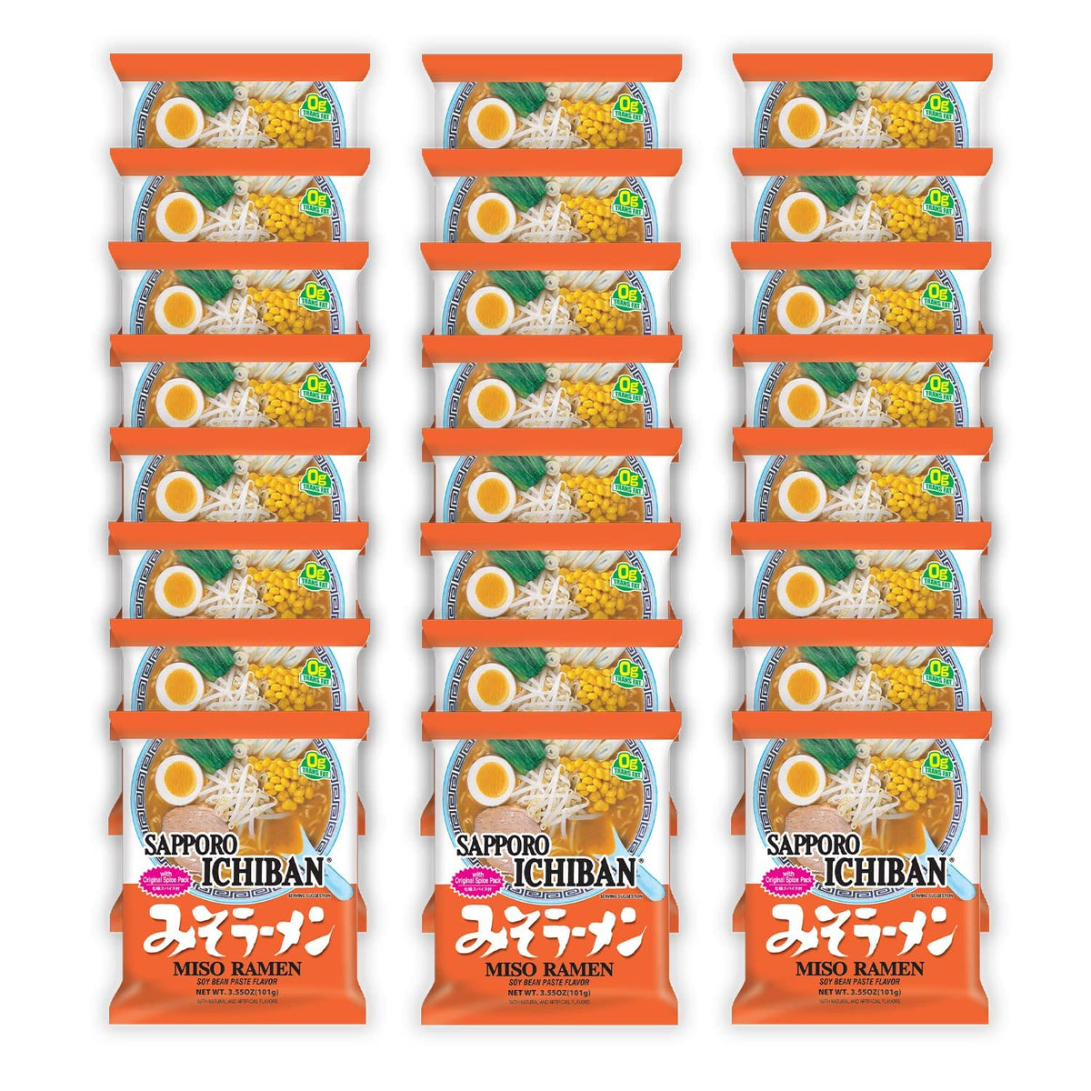 Sapporo Ichiban Miso Ramen Noodles, 3.5 oz, 24 Pouches Sapporo Ichiban