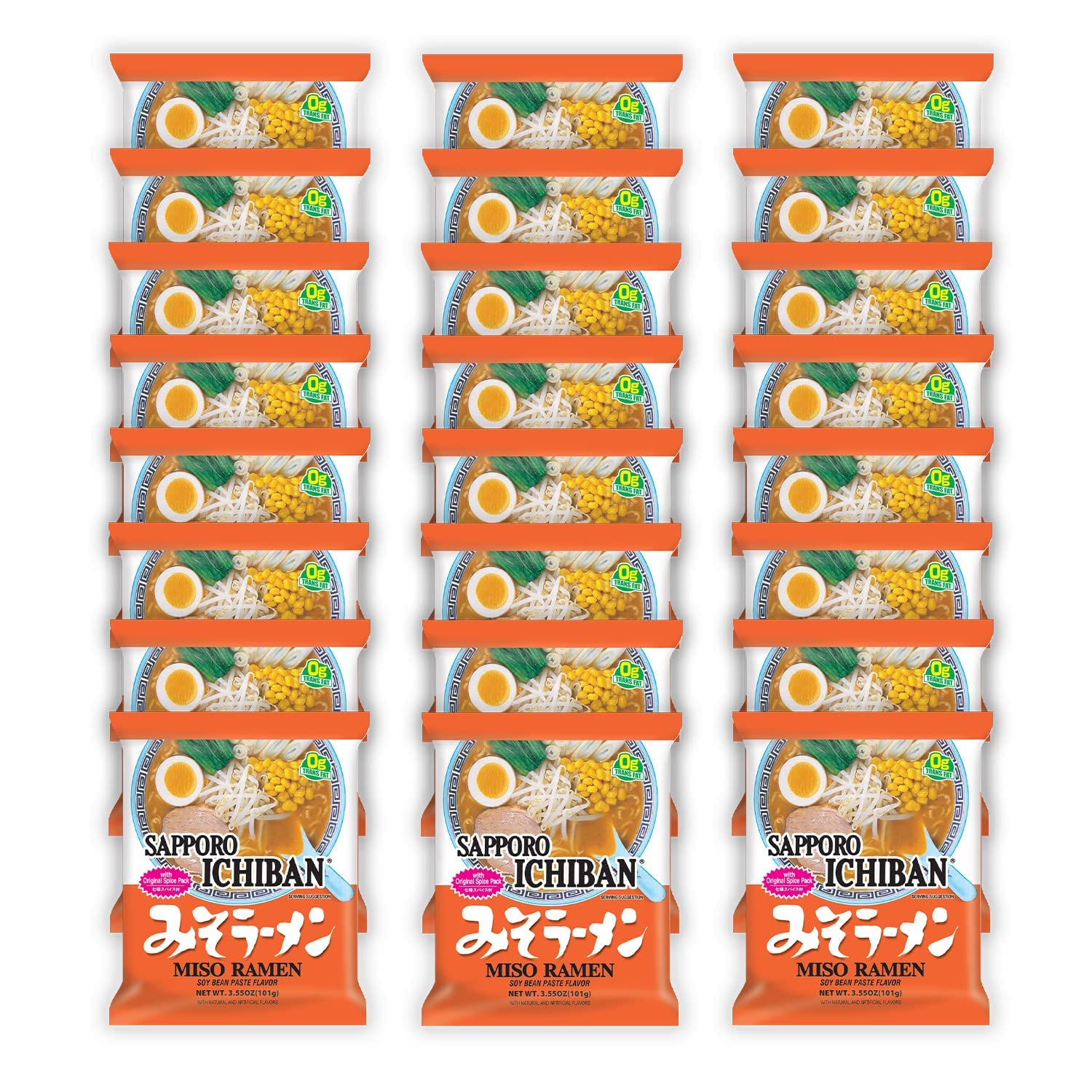 Sapporo Ichiban Miso Ramen Noodles, 3.5 oz, 24 Pouches Sapporo Ichiban