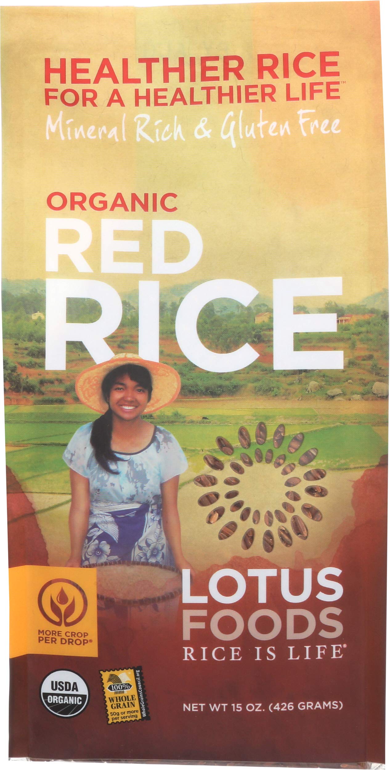 Lotus Foods Heirloom Bhutan Red Rice 15 Oz