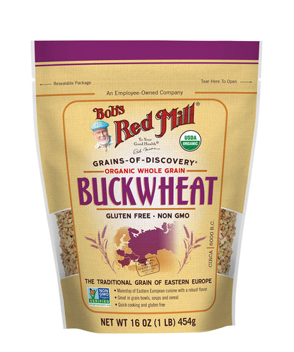 Bob's Red Mill Organic Gluten Free Buckwheat Groats Organic Buckwheat Groats 16 Ounce (Pack of 4)