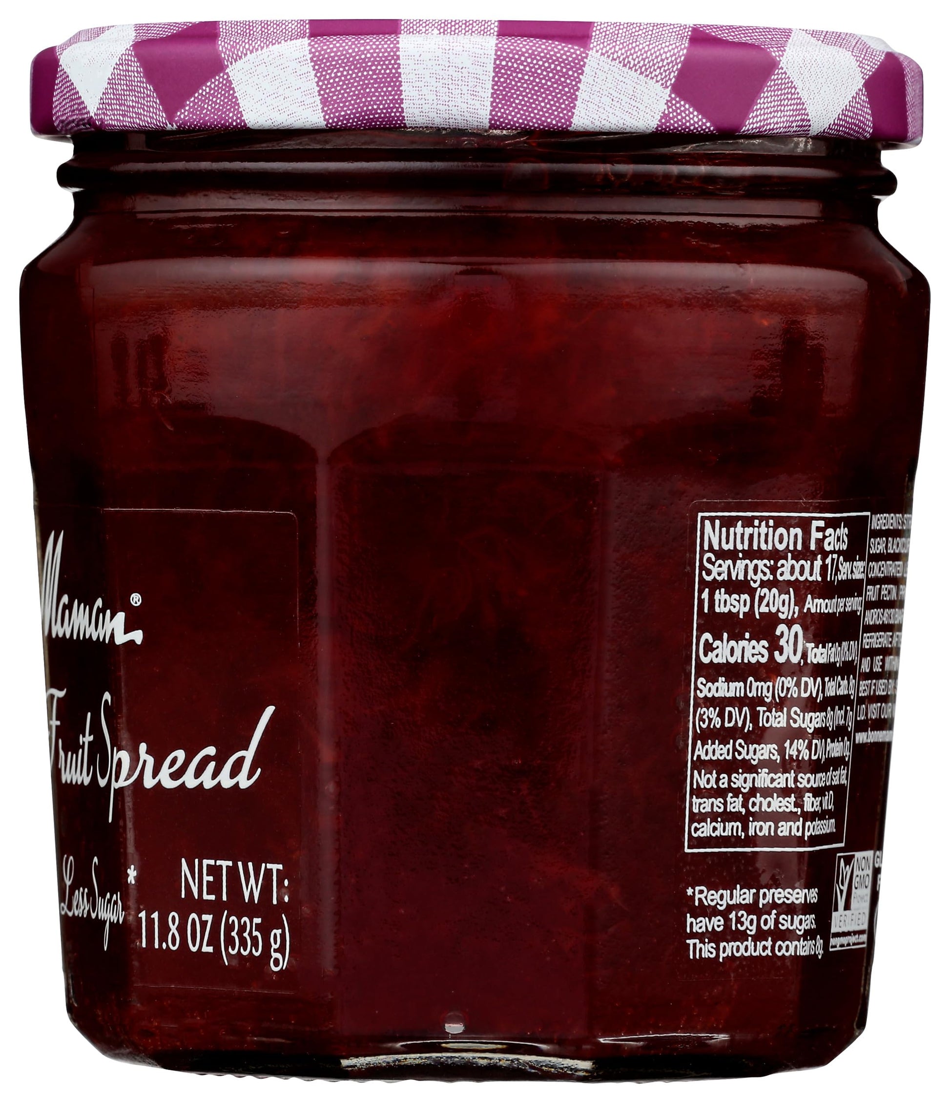 Bonne Maman Fruit Spread Strawberry More Fruit Less Sugar 11.8 Ounce