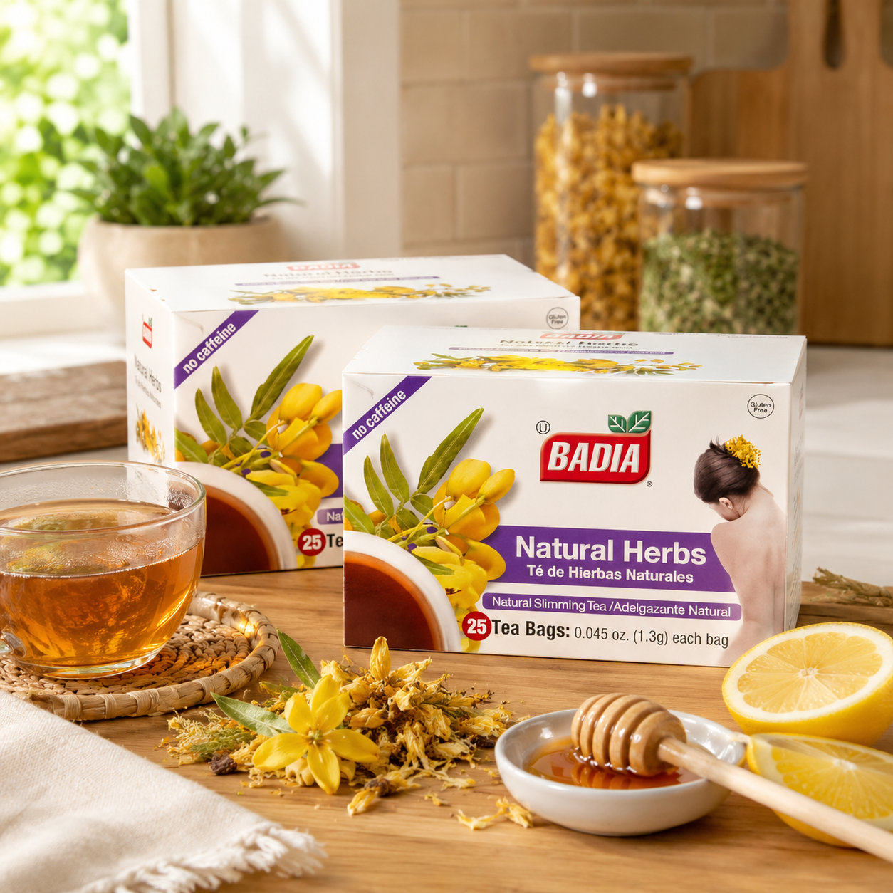 Badia Tea Bag,Natural Herbs 25 Tea Bags (Pack of 2)