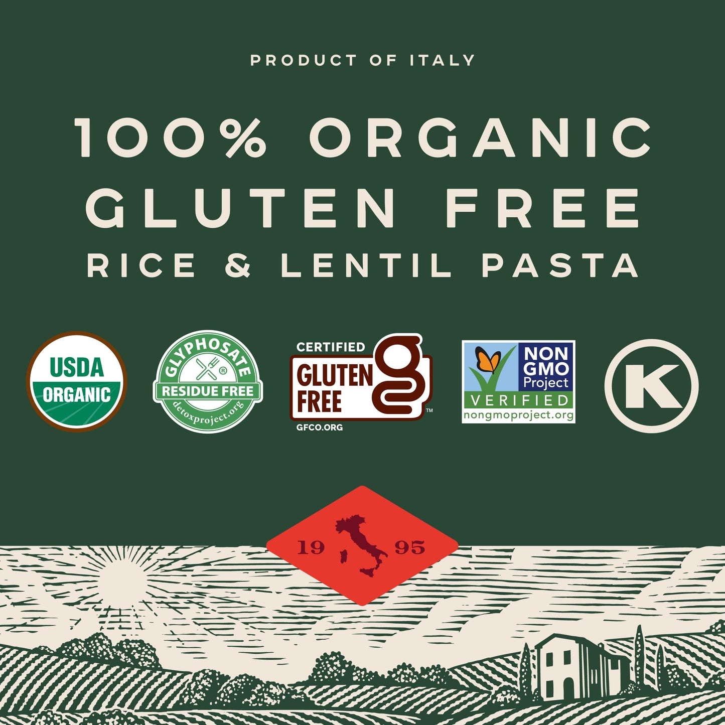 Bionaturae Linguine Pasta Noodles Linguine Rice & Lentil Pasta 12 Oz