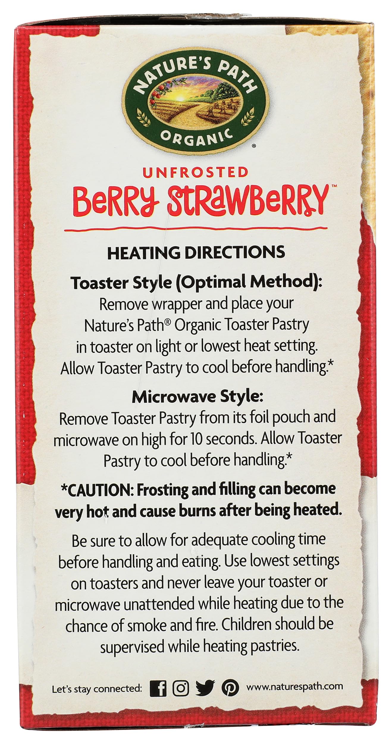 Nature's Path Toaster Pastries Strawberry Un Frosted 6 ct