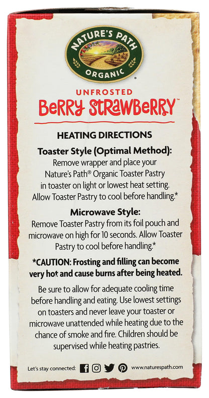 Nature's Path Toaster Pastries Strawberry Un Frosted 6 ct