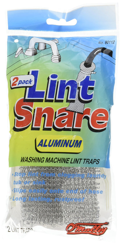 O'Malley 90112 Lint Snare Aluminum Washing Machine Lint Traps 2 (Pack of 2)