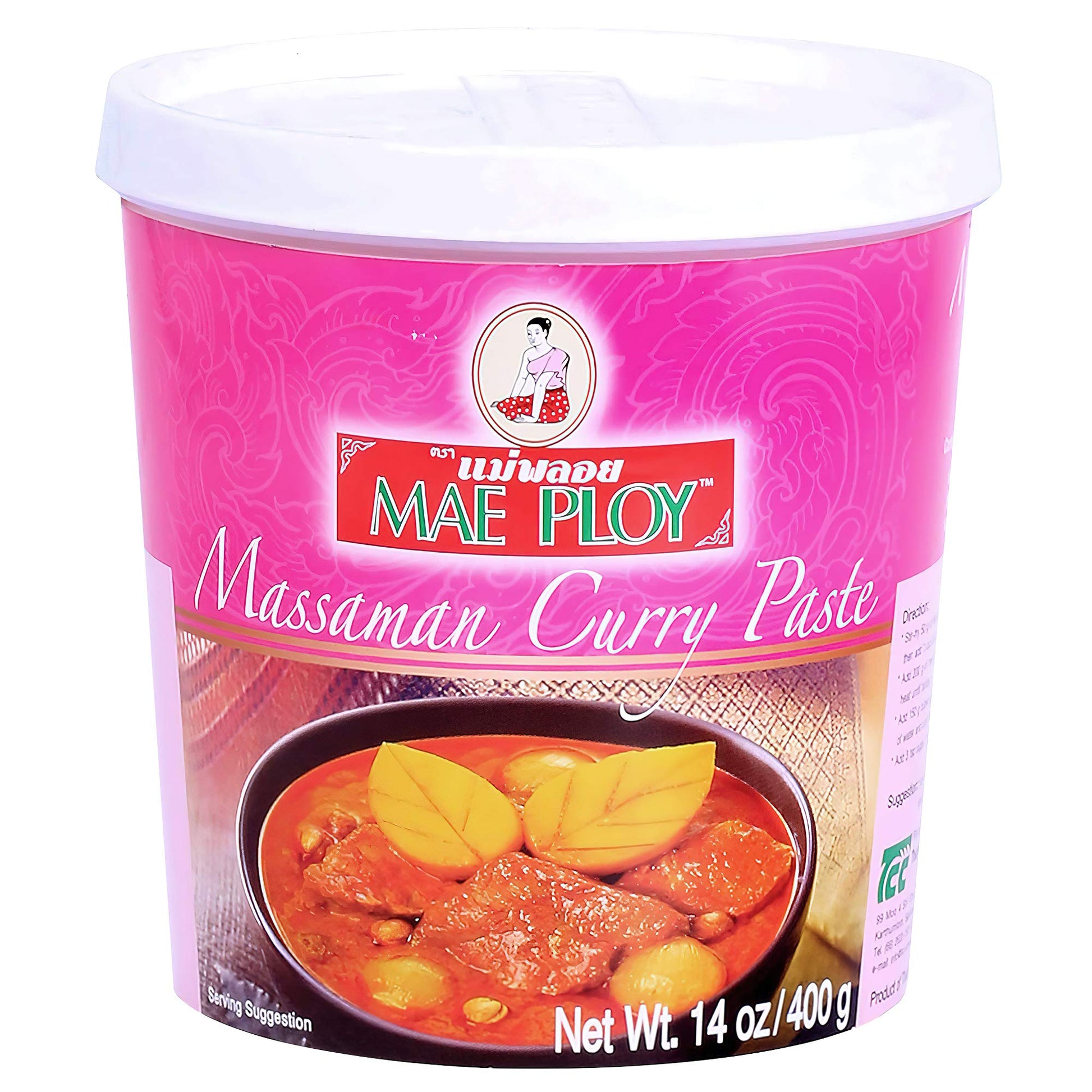 Mae Ploy Massaman Curry Paste Authentic Thai 14 oz Aromatic Blend of Herbs and Spices