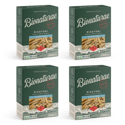 Bionaturae Rigatoni Pasta Noodles Rigatoni Pasta Organic Rice & 12 Oz (Pack of 4)