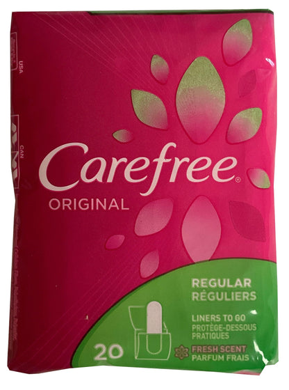 Carefree Original Regular Fresh Scent - 20 Liners (Pack of 4) Carefree