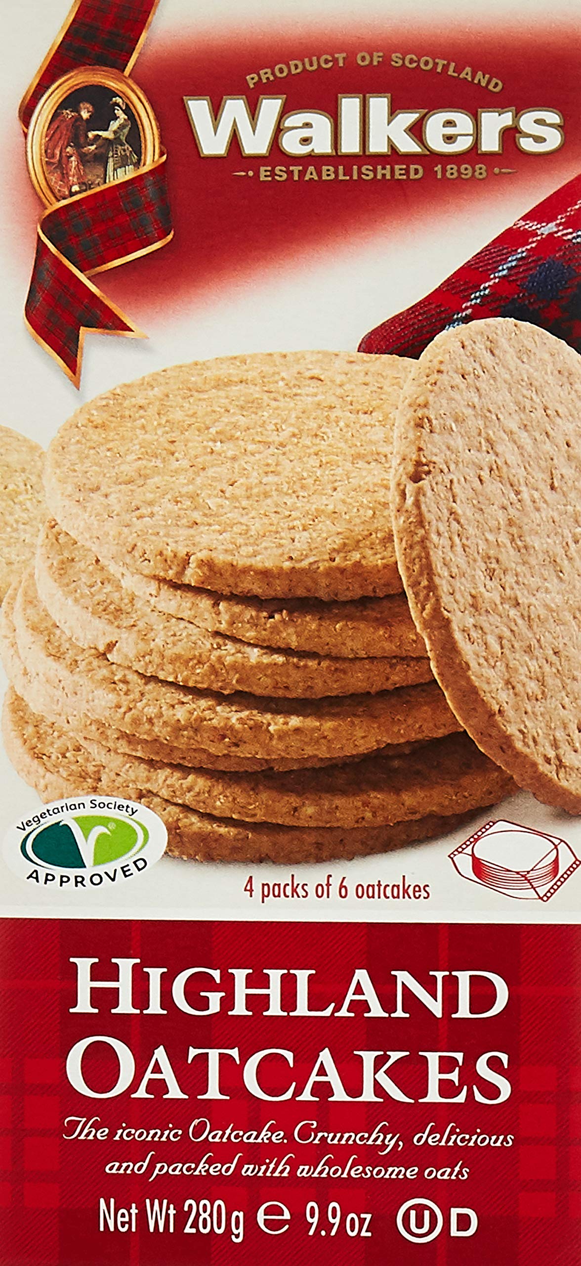 Walker's Shortbread Traditional Highland Oat Crackers Scottish Crackers Box 9.9 Oz