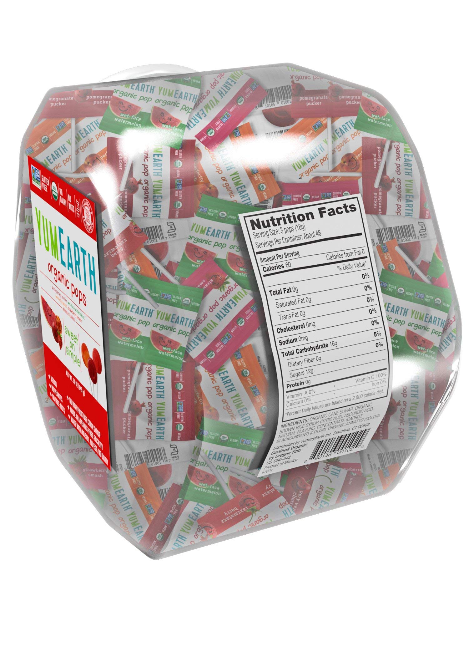 YumEarth Organic Lollipops, Assorted Flavors - Allergy Friendly, Non GMO, Gluten Free, Vegan (Packaging May Vary) (125 Count, Variety Pack)