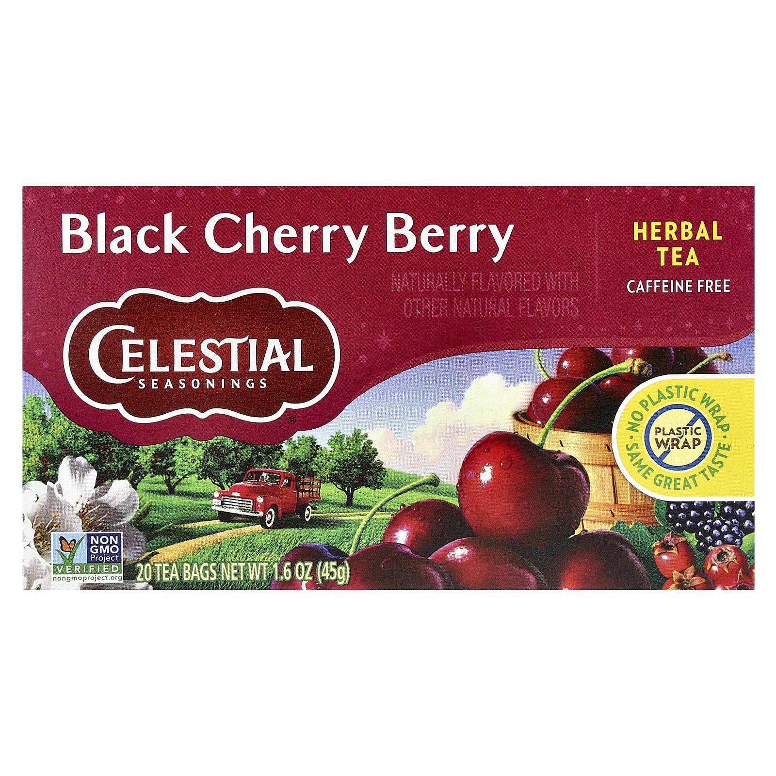 CELESTIAL SEASONINGS HERB TEA,BLK CHERRY BERRY, 20 BAG (Pack of 3) Celestial Seasonings