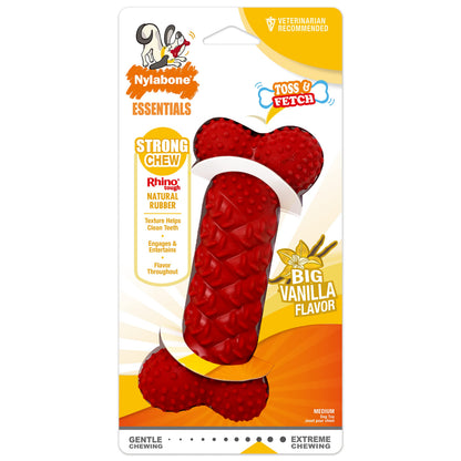 Nylabone dogs 491551 Fun N Fit Rubber Braided Bone Medium