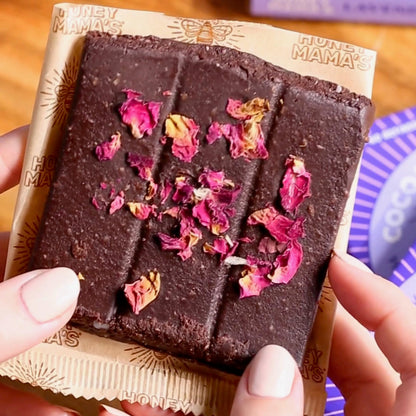 Honey Mama's Lavender Rose Cocoa Truffle Bars 2.5 Ounce Gluten Free Dairy Free Paleo No Refined Sugar