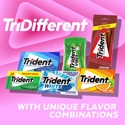 Trident Bubblegum Sugar Free Gum Gum Travel Accessories 12 Packs of 168 Total 14 Pieces