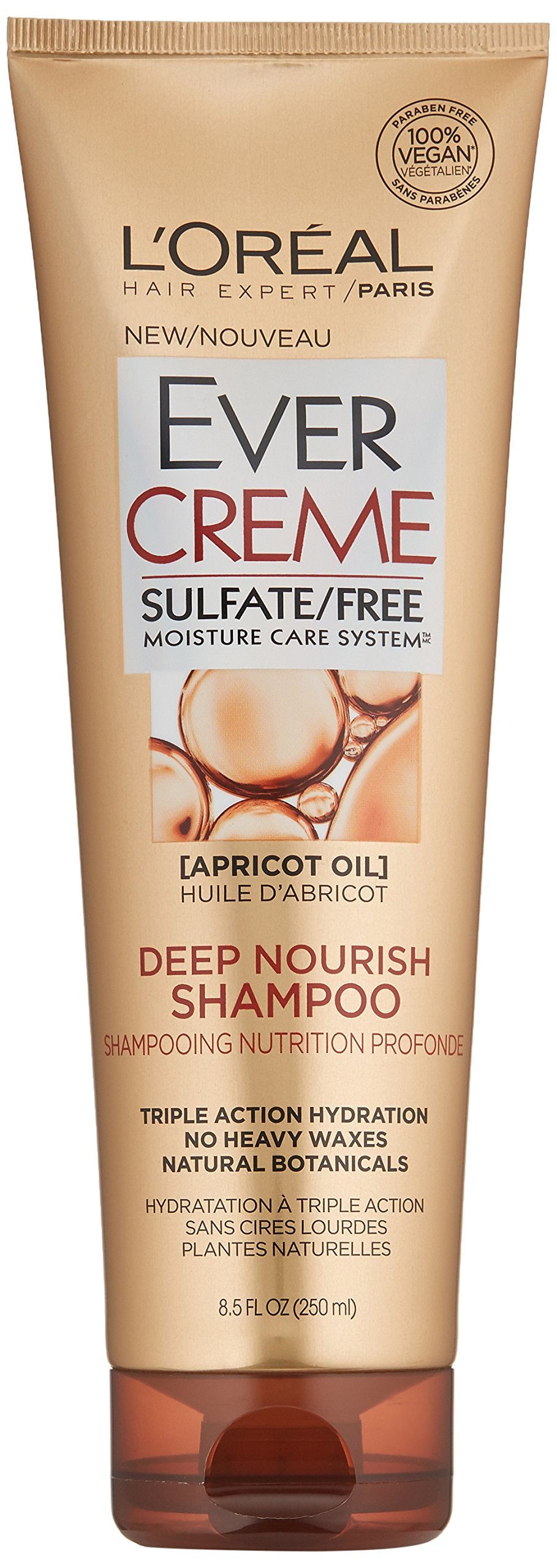 L'Oreal Paris Sulfate Free Shampoo Triple Action Hydration for Brittle 8.5 Fl Oz