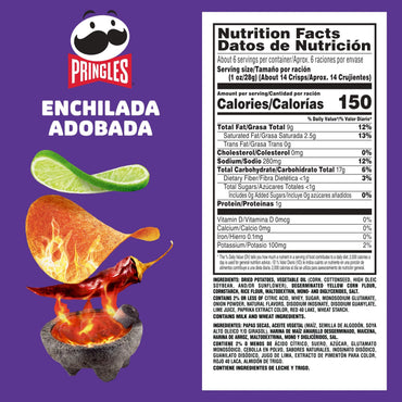 Pringles Potato Crisps Enchilada Adobada 5.5oz Can 1 Can