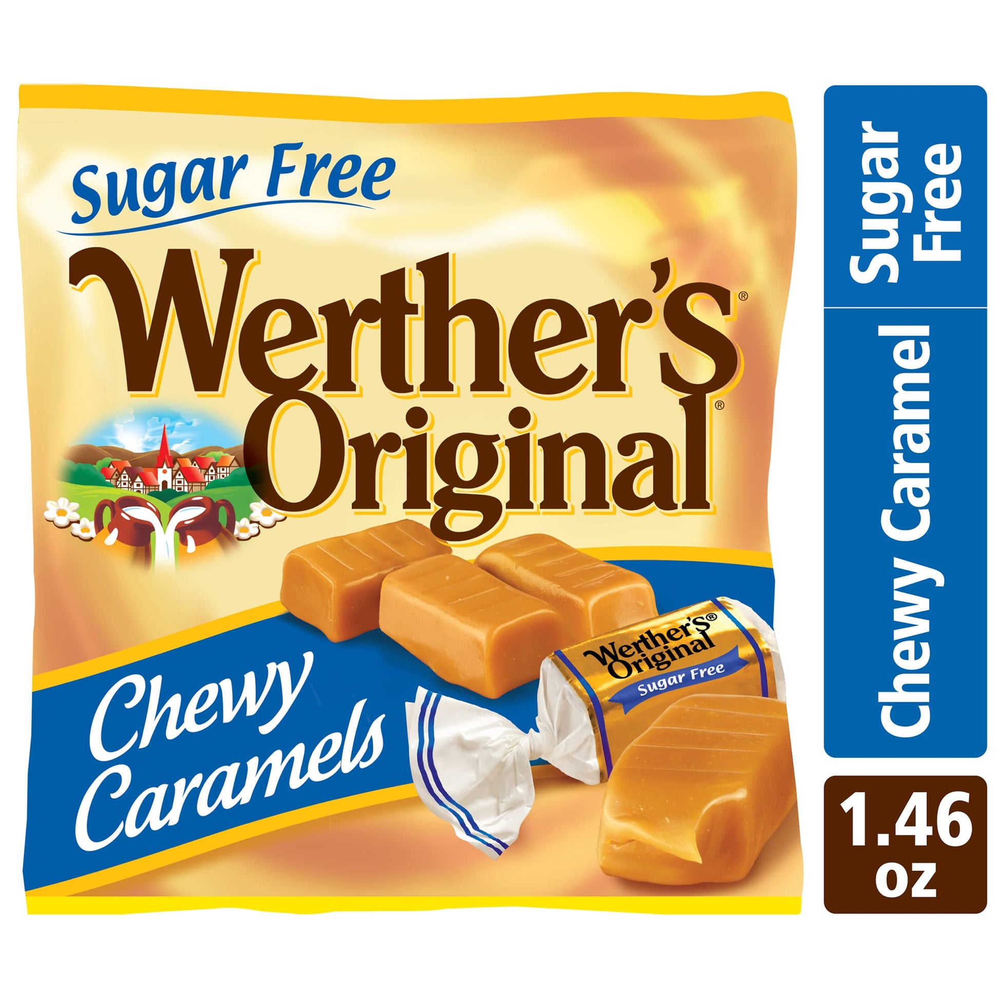 Werther's Original Chewy Sugar Free Caramel Candy 1.46 Oz (Pack of 12)