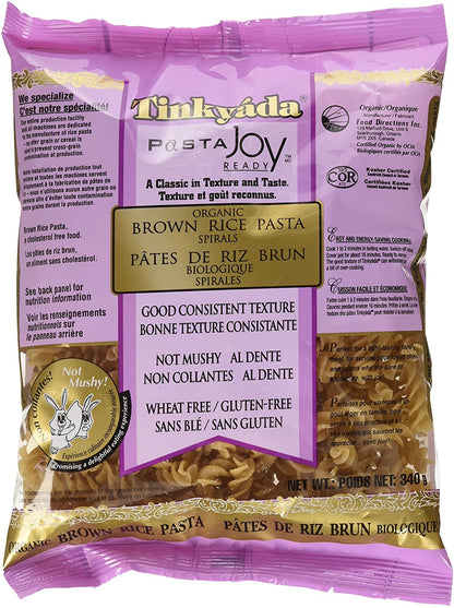 Tinkyada Gluten Free Organic Brown Rice Pasta Spirals 12 Ounce (Pack of 6)