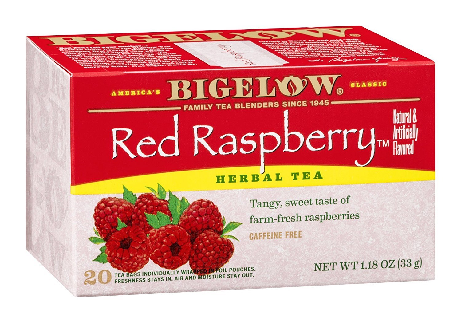 Bigelow Tea Herbal Tea Red Raspberry 20 Bags Case of 6