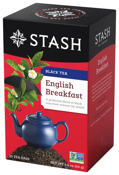 Stash Tea English Breakfast Tea, 20 Count (Pack of 6)