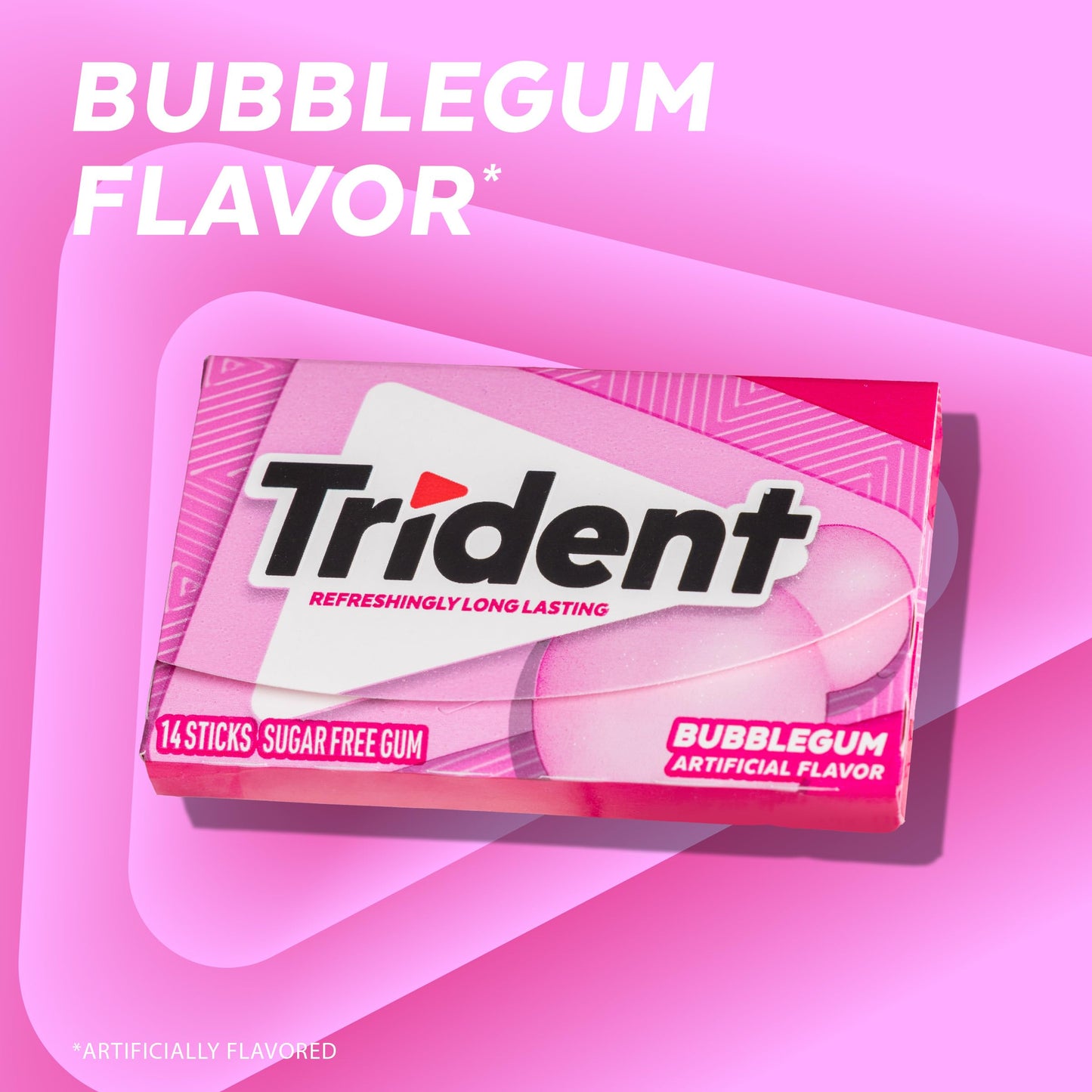 Trident Bubblegum Sugar Free Gum Gum Travel Accessories 12 Packs of 168 Total 14 Pieces