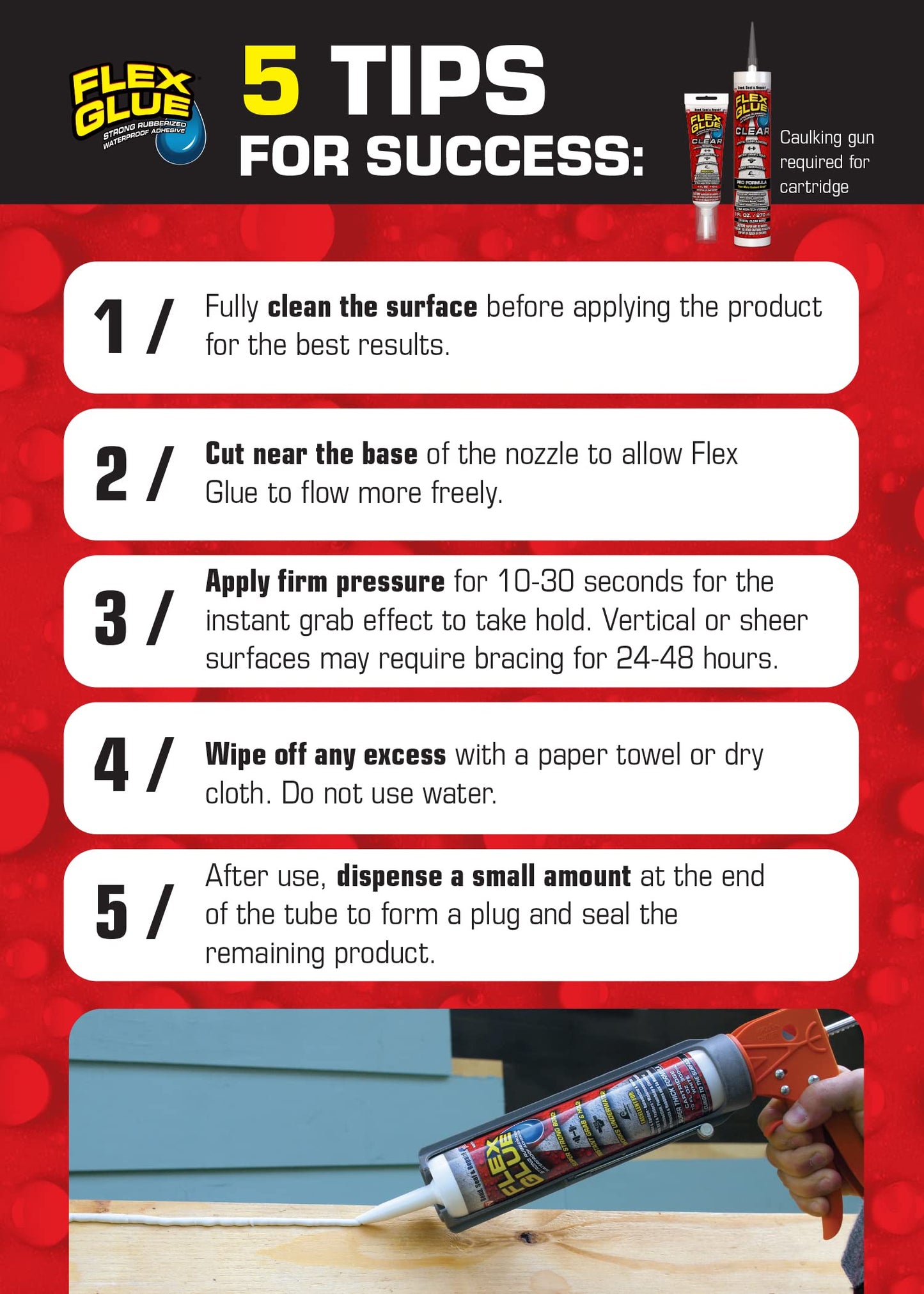 Flex Glue Mini Clear Super Strong Transparent Rubberized Waterproof Adhesive
