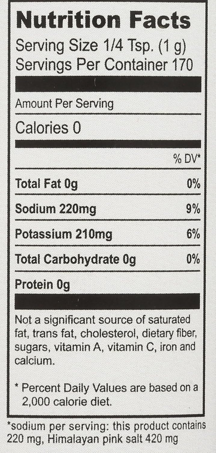 Natierra Himalania Reduced Sodium Himalayan Fine Pink Salt Mix Shaker 6 oz