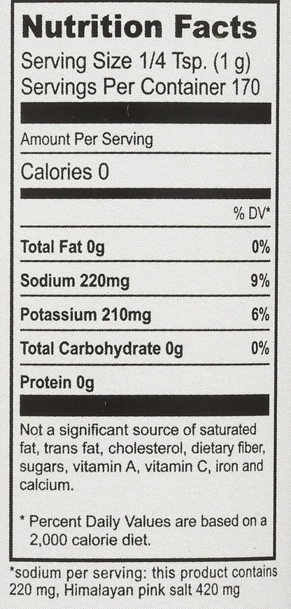 Natierra Himalania Reduced Sodium Himalayan Fine Pink Salt Mix Shaker 6 oz
