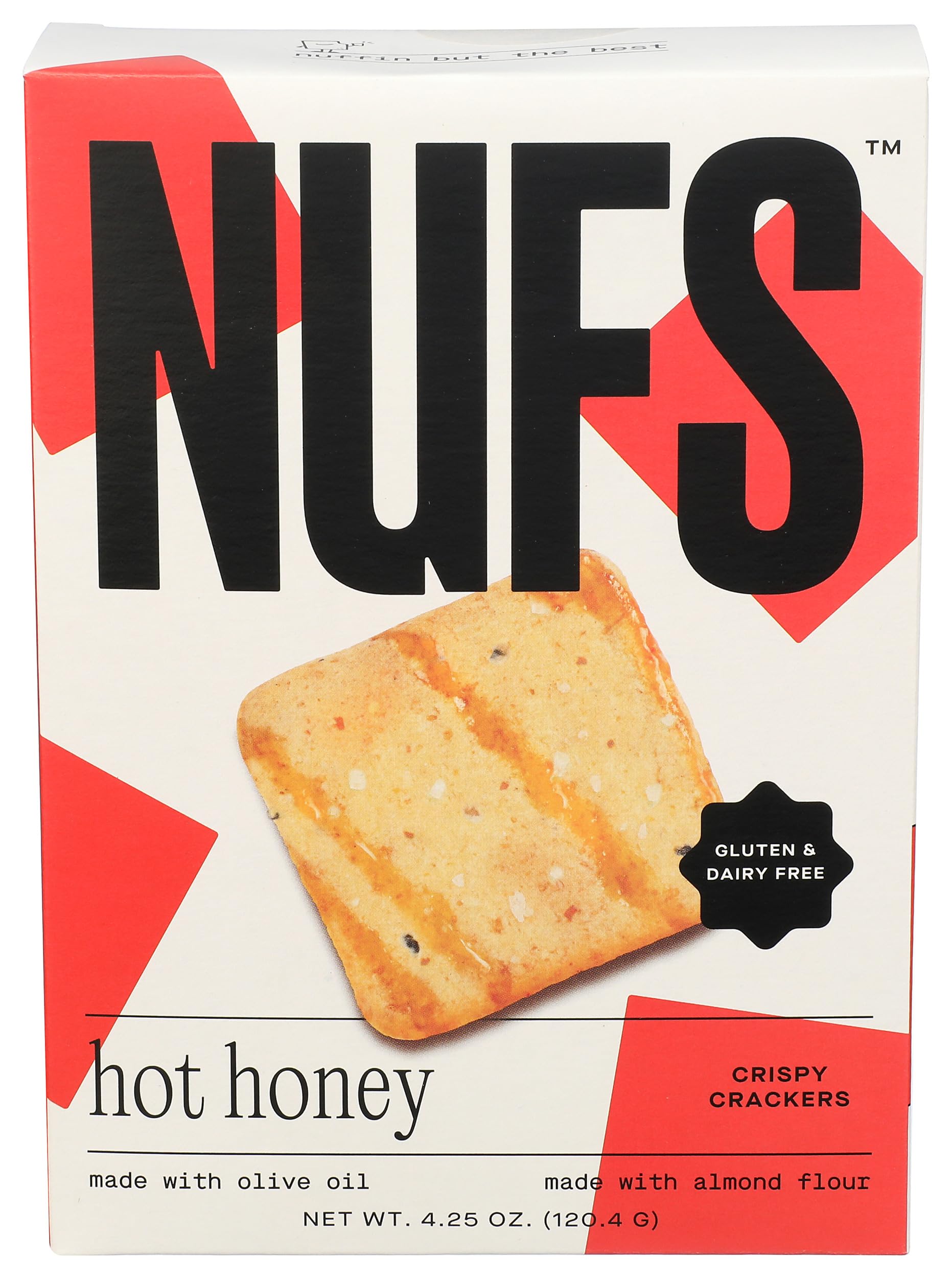 Nufs Honey Hot Crackers Crispy Hot Honey 4.25 Ounce