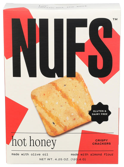 Nufs Honey Hot Crackers Crispy Hot Honey 4.25 Ounce