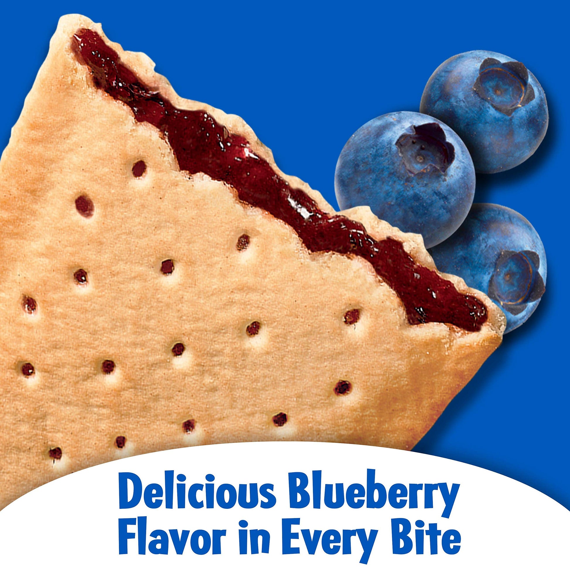 Pop-Tarts Breakfast Toaster Pastries Unfrosted Blueberry Flavored 8 Count 14.7 oz