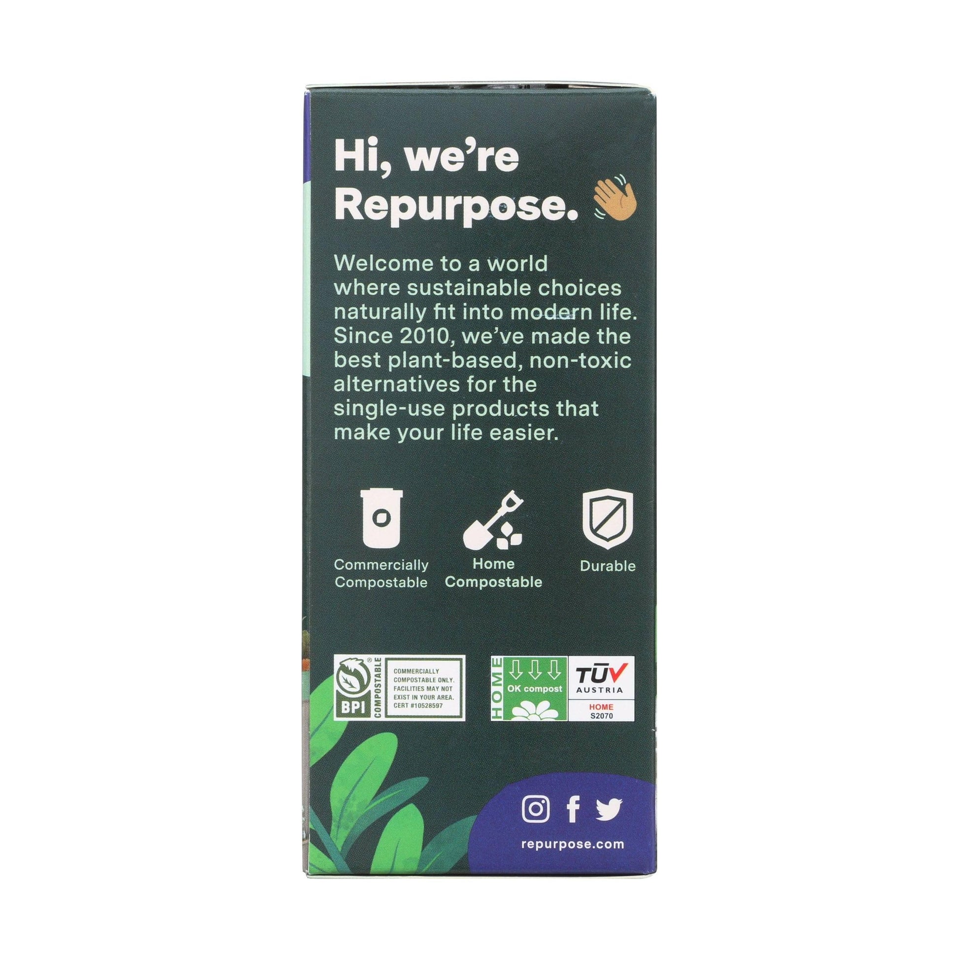 Repurpose Compostables Repurpose 3 Gallon, 11 Liter Super Strong, Small Compostable Trash Bags, Biodegradable Products Institute (BPI) Certified, 25 Count
