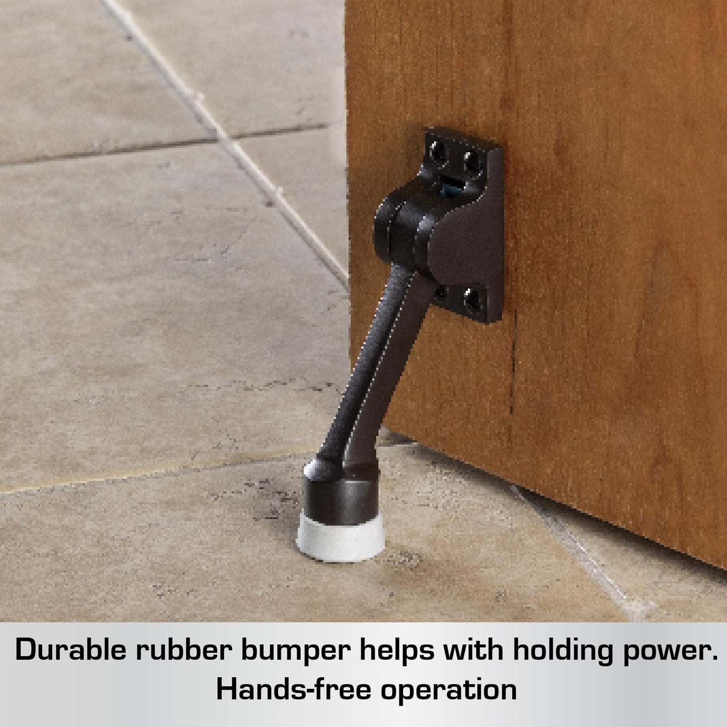 BRINKS Commercial 4" Kick Down Door Stop Matte Black Finish
