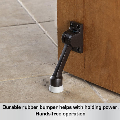 BRINKS Commercial 4" Kick Down Door Stop Matte Black Finish