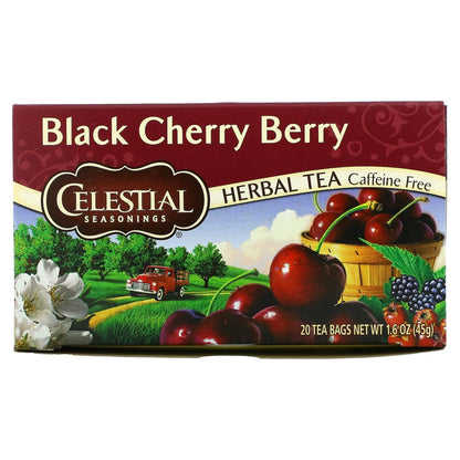Celestial Seasonings Black Cherry Berry Tea 20 Count (Pack of 2) Tea Bags