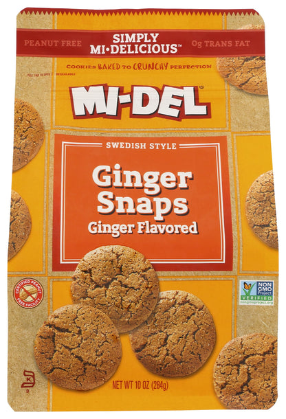 MI-DEL Ginger Snaps Cookies, Non-GMO, 0g Trans Fat MI-DEL