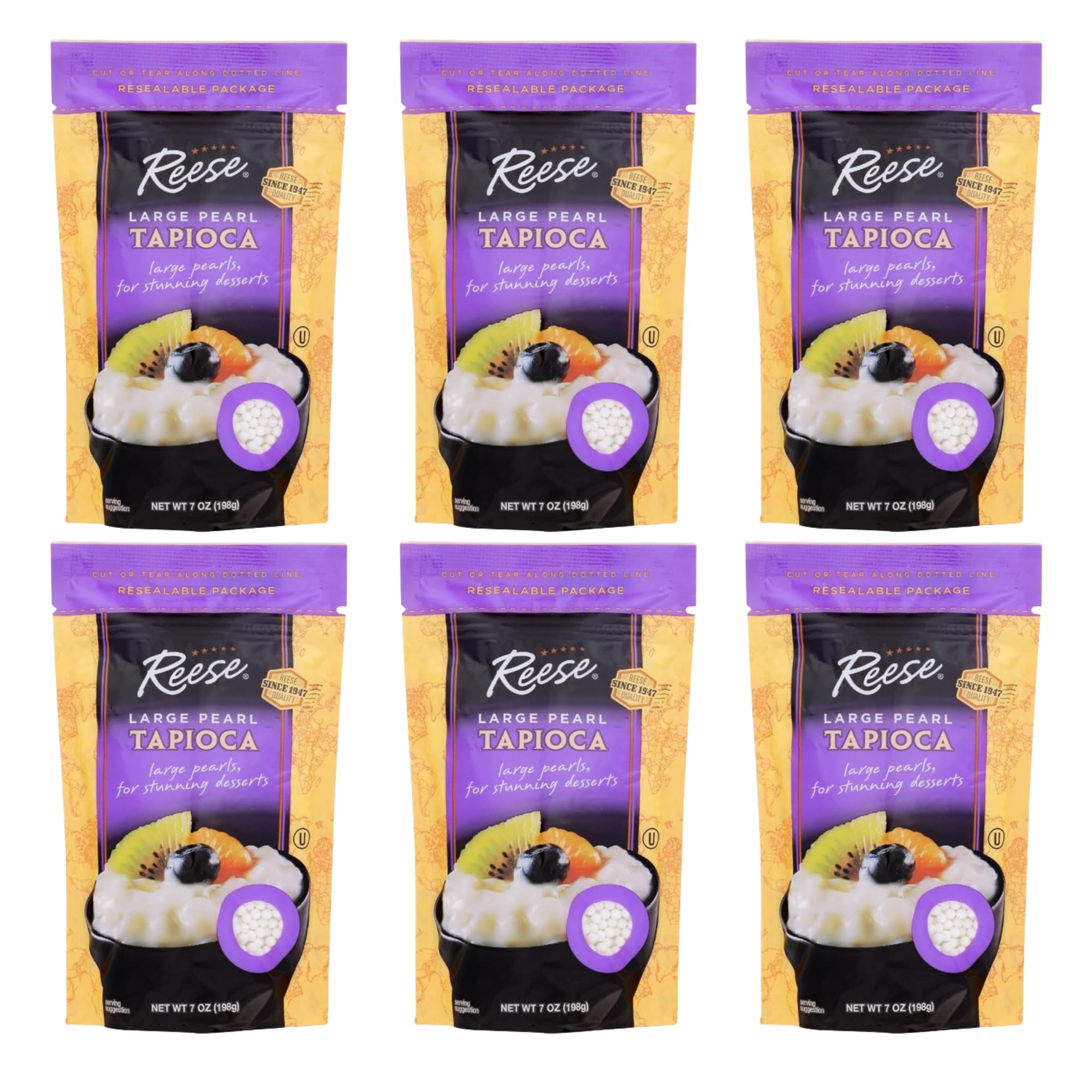 Reese Large Pearl Tapioca, 7 oz (Pack of 6) Reese