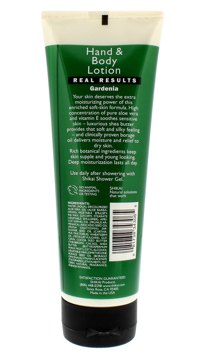 ShiKai Gardenia Aloe Vera Hand & Body Lotion Daily Moisturizing Skincare for 8oz