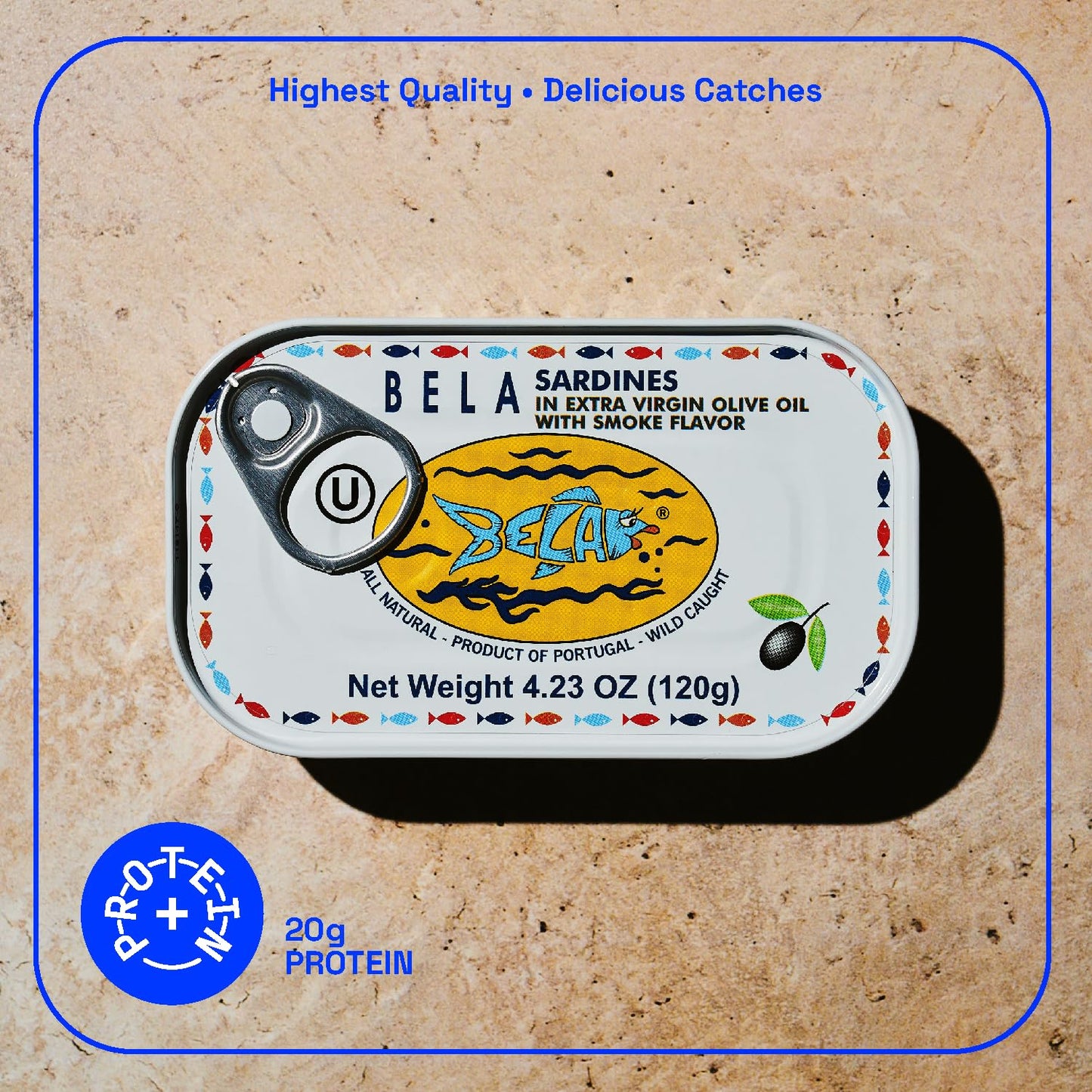 BELA Wild Caught Portuguese Sardines Lightly Smoked and Marinated in 4.25 Oz