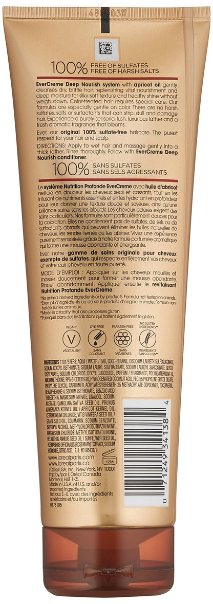 L'Oreal Paris Sulfate Free Shampoo Triple Action Hydration for Brittle 8.5 Fl Oz