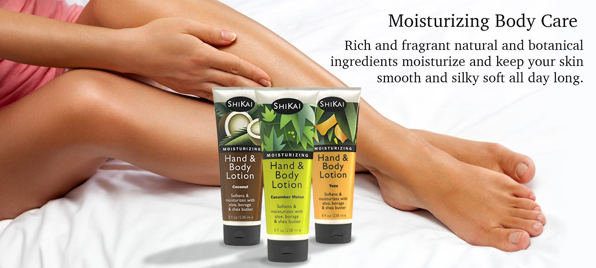 ShiKai Gardenia Aloe Vera Hand & Body Lotion Daily Moisturizing Skincare for 8oz