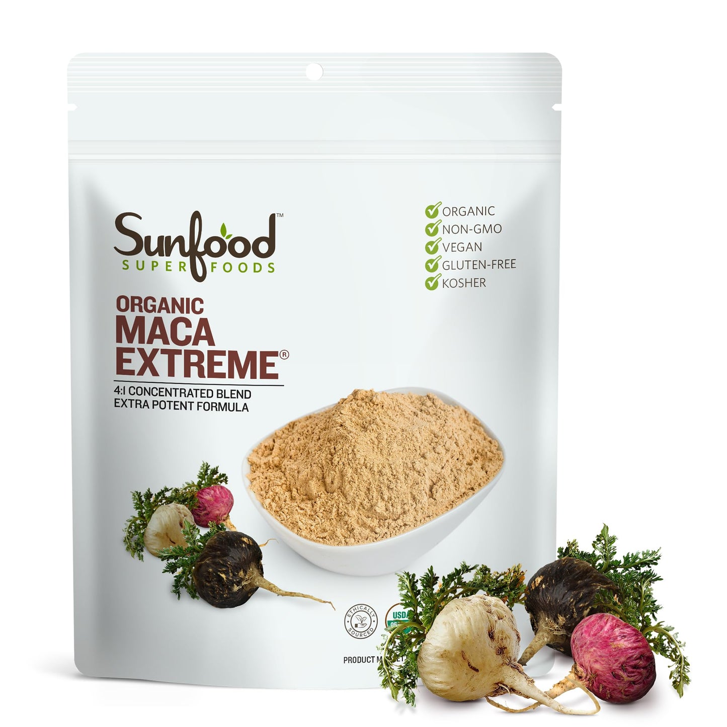 Sunfood Organic Maca Extreme Maca Root Powder Maca Powder Organic 8 Oz